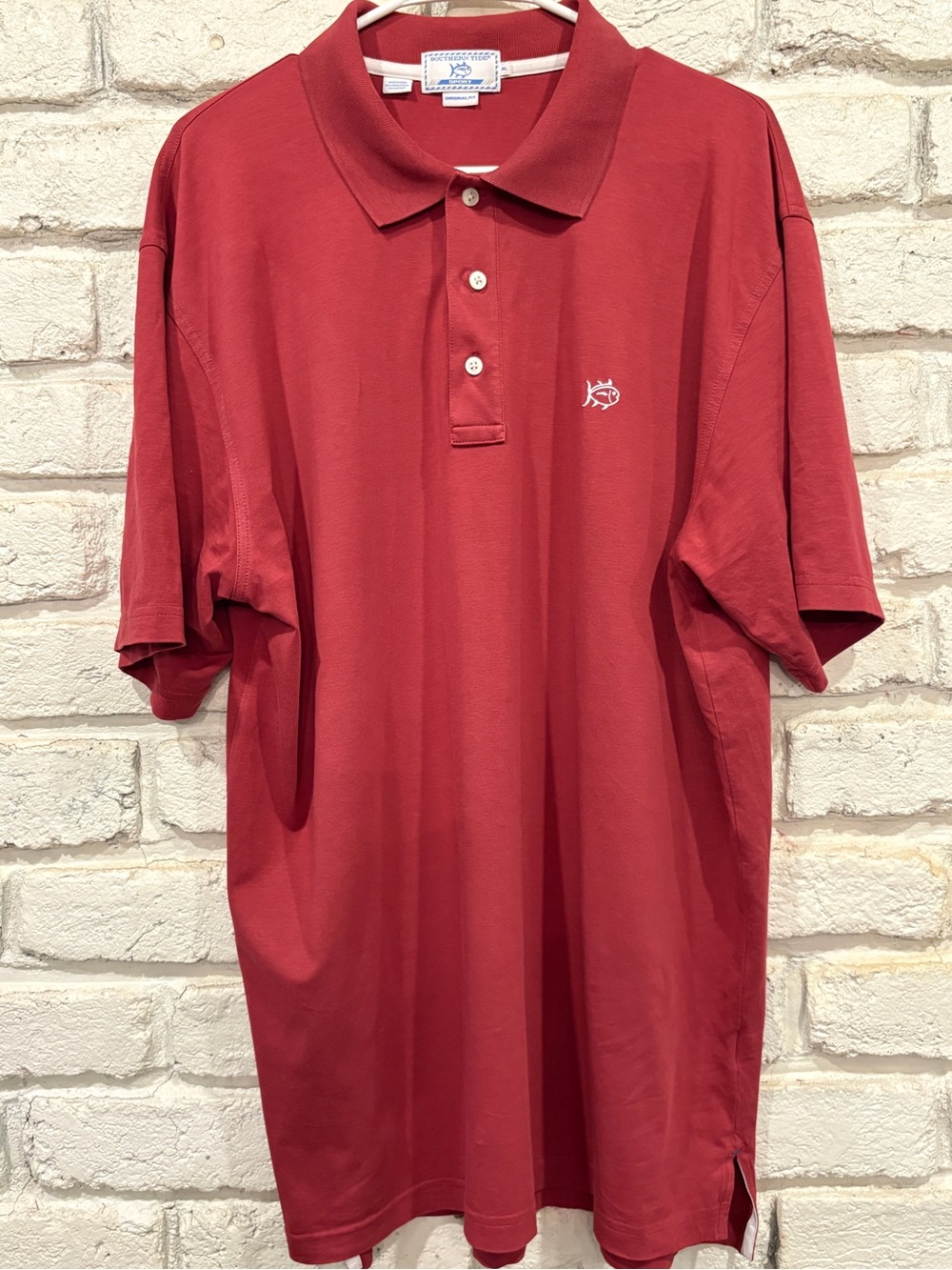 Men’s Southern Tide Sport, 3 Button Soft Pima Cotton Polo, Red, XL, Exc cond!